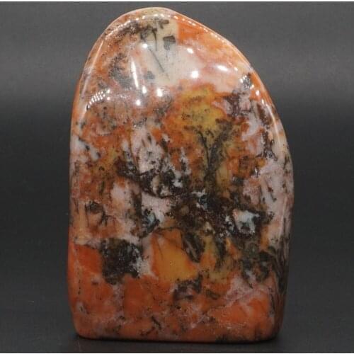 316g Natural Bamboo Agate Crystal Palm Stone Materials Specimen Rock Home Decor