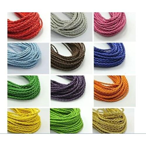 32.8 Feet multicolor Braided Leatheroid String Jewelry Cord 3mm diy Accessories Great craft