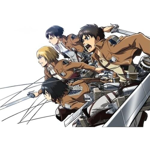 13cm x 10cm Anime Auto Car Stickers for Attack On Titan Character Vinyl Creative for JDM GTR Wall Laptop Decal Wrap