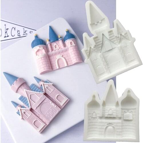Large Dream Castle Silicone Mold Fondant Cake Decoration Mould Sugarcraft Chocolate Baking Tools Kitchenware For Cakes Gumpaste