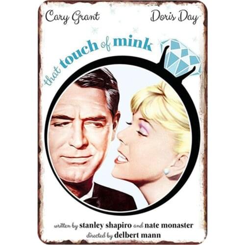 Cary Grant Movies Metal Tinplate Signs Poster Cinema Home Decoration Shabby Chic Retro Wall Poster 20x30cm