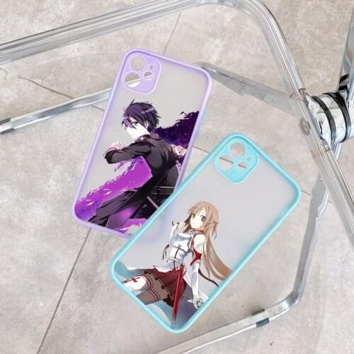 Anime Sword Art Online Phone Case For iPhone 6s 7 8 Plus SE 2020 12 mini 11 Pro Max X XS MAX XR Hard Shockproof Back Cover Shell