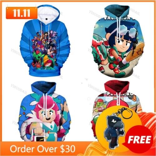Kids Hoodie Browlers VOID GENE Leon Star, Childrens Wear Shooting Game 3d Swearshirt Boys Girls Tops Hoodies Teen Clothes
