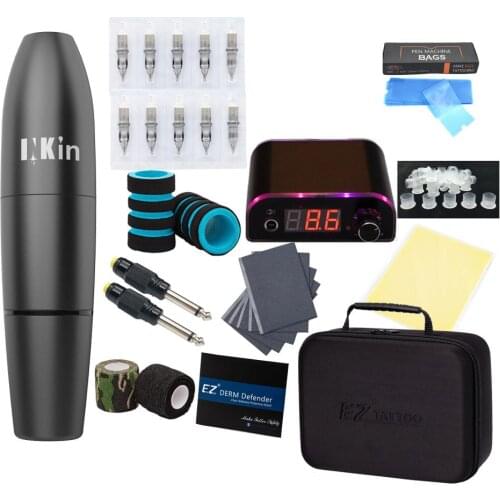 EZ INKIN FATO/MATO Tattoo Kits Motor Tattoo Machine Pen with Power Supply Foot Pedal Cartridge Tattoo Needles Set Tattoo Supply
