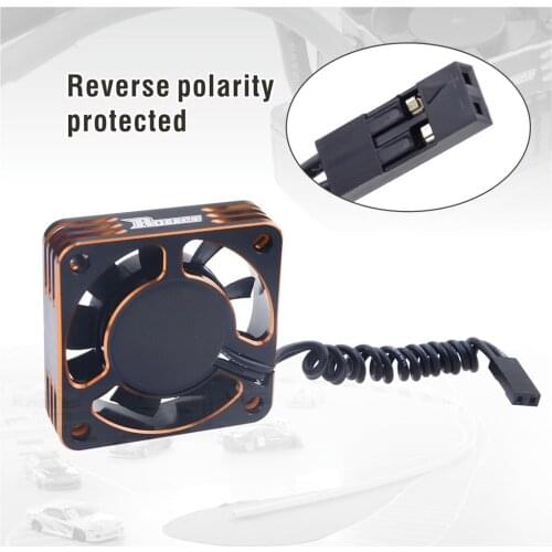 Radiating fan 40mm aluminum radiating fan metal radiating fin is suitable for electric regulation of RC car motor