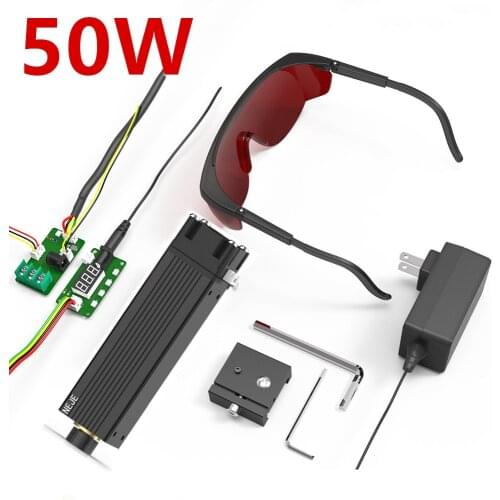 NEJE 50W laser module fixed focus laser head 450nm blue laser, used for laser cutting machine CNC DIY laser engraving tool