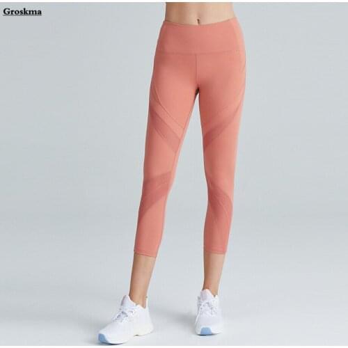 High Waist Women Mesh Patchwork Pants Quick Dry Sports Running Leggings Push Up Fitness Gym Trousers Yoga Tights Pantalon