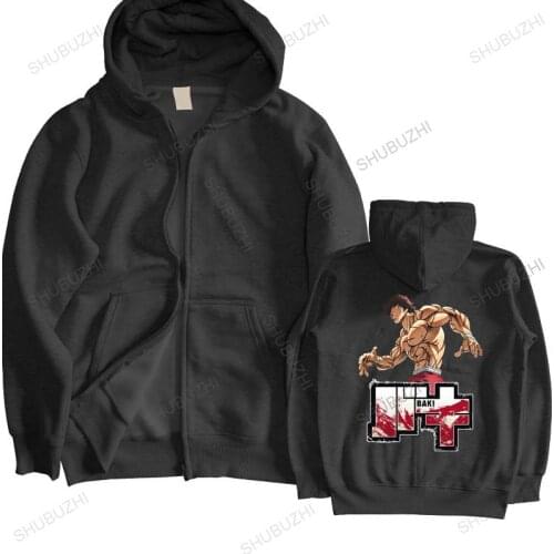 Men autumn sweatshirt black hoody Baki Hanma Anime Manga hoodie The Grappler For Men warm hoody bigger size