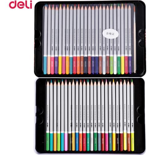 Deli Professional color Pencils Set for Drawing 72Colors Painting Sketch Tin Box Art School artist Supplies colour pencil