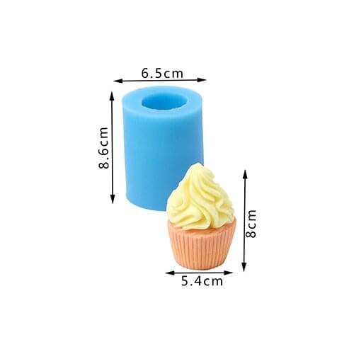 PRZY Food grade 3D Ice Cream mold Cup Cake Silicone Soap Mold Chocolate Craft Molds DIY Handmade candle aroma stone moulds