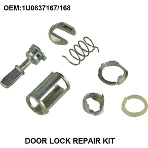 7pcs, Door Lock Repair Kit For VW MK4 Golf 4 Bora Front Left & Right, 4/5 Doors,oe#1U0837167 / 168