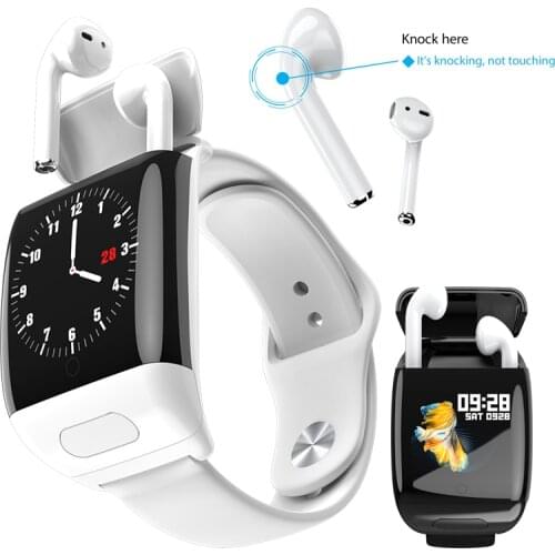LIGE Wireless Headphones Smart Watch Men Women Heart Rate Pedometerthat Sport watch Smartwatch listens to music while exercising