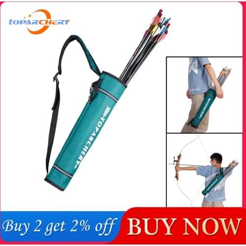 Toparchery Kids Hunting Arrows Quiver Adjustable Portable Arrow Bag With Belt Outdoor Hunting Shooting Arrow Pot