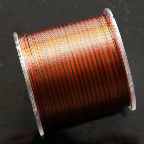 Three colors nylon fishing line with fluorocarbon skin strong and smooth suitable for telescopic rod 6 pack totao 3000 m