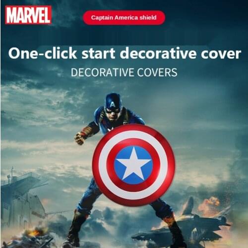 Marvel Captain one key start protective cover car button decorative car interior design decorative stickers