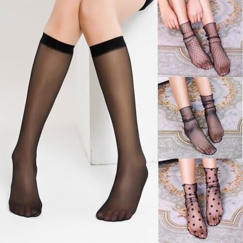 1 Pair Summer Transparent Thin Stockings Nylon Female Ladies Over Knee Socks for Women Stocking Sexy Black Skin Color Long Sock
