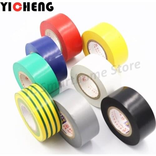1Pcs Senior electrical tape insulation tape wire electrical PVC waterproof tape cloth width 3.3cm long 18 meters 8 colors