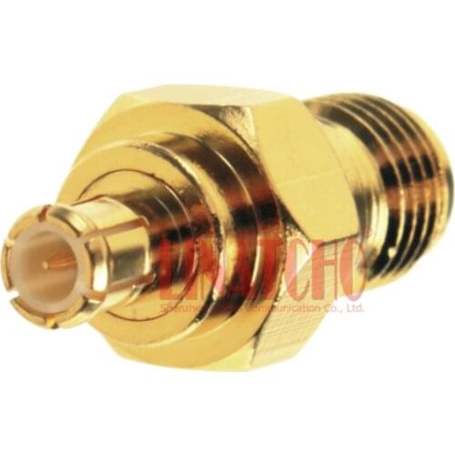 10 pcs sales golden color RF 50ohm SMA female to MCX male connector adaptor