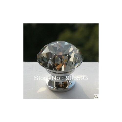 20pcs lot free shipping Sparkling diamond crystal knobs 30mm