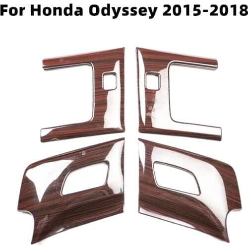 Fit for Honda Odyssey 2015-2018 Accessories Carbon Fiber Decoration Gear Head Door Handle Outlet Center Console Water Cup Panel