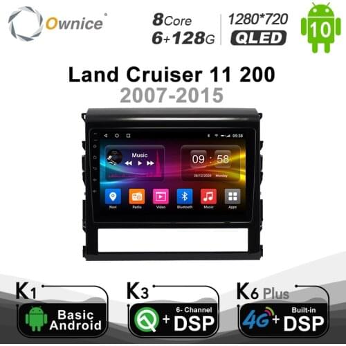 6G+128G Android 10.0 Car Radio GPS for Toyota Land Cruiser 11 200 2007-2015 Seteo System with 4G LTE DSP SPDIF BT 5.0 1280*720