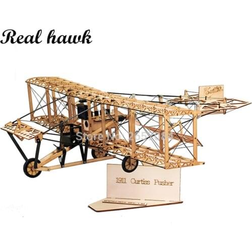 Free Shipping Static Model, Airplane Models, Curtiss Pusher Static Scale Display Replica,Balsa Kit, Balsawood Airplane