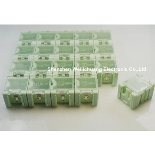9pcs DIY SMD SMT Electronic Component Mini Storage Box Case Transparent Cover for miniature electronic parts Connector Switch