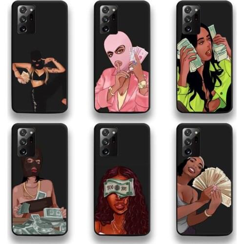 Afro Girls Make Money Cash Girl Phone Case For Samsung Galaxy Note20 ultra 7 8 9 10 Plus lite M51 M21 M31 J8 2018 Prime