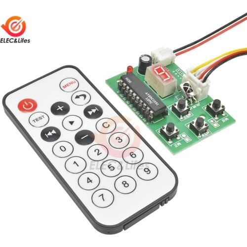 DC 5V Digital Stepper Motor Controller Driver Module 2-phase 4-wire Motor Driver Board Speed Regulator with Remote Control 4-6V