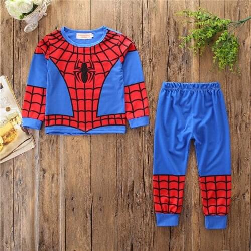 Boys Autumn Fashion Christmas Halloween Hero Party Cosplay Children Make Up Set Costume Long Sleeve+Pants Suits