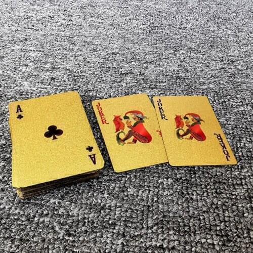 Innovative Gold Foil Playing Cards High Quality PVC Waterproof Gold Foil Poker Cards Creative Gift Durable Poker