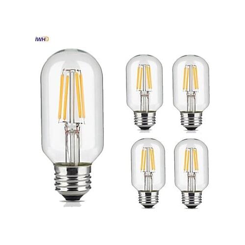 IWHD T45 LED Filament Bulb Lampda Retro Lamp E27 220V Ampul Edison Bulb Lampara Vintage Lamp Light Bulb Bombillas Gloeilamp