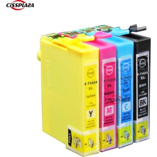 CISSPLAZA 4pk compatible ink cartridge FOR Epson Workforce WF2010 WF2510 WF2520 wf2530 WF2540 T1631 - T1634 T1621 s ink