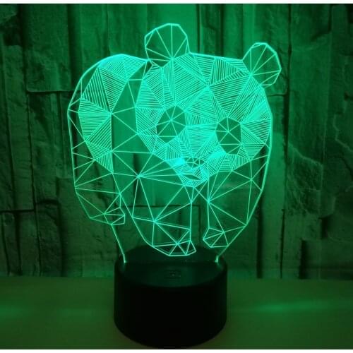 Panda Colorful Table Lamps For Living Room Touch Stereo Vision Night 3d Led Desk Lamp Factory wholesale Bedside Lamps