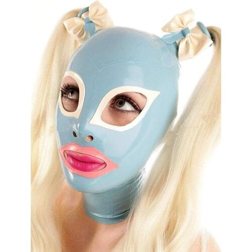 Latex Mask Sex Mask Latex Material Erotic Restrictions for Fetish Clothing, Suitable for Role Play and Stage Performances