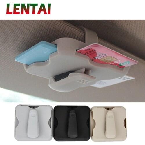 LENTAI For Honda civic 2006-2011 2017 accord 2003-2007 fit Land Rover Ssangyong 1PC Car visor panel card clip Storage Styling