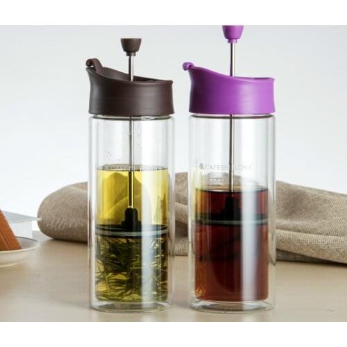 Best Denmark Bodum French Press Coffee Punching Pot Double Walled Glass Travel Portable Work Office Household Tea Filter Screen