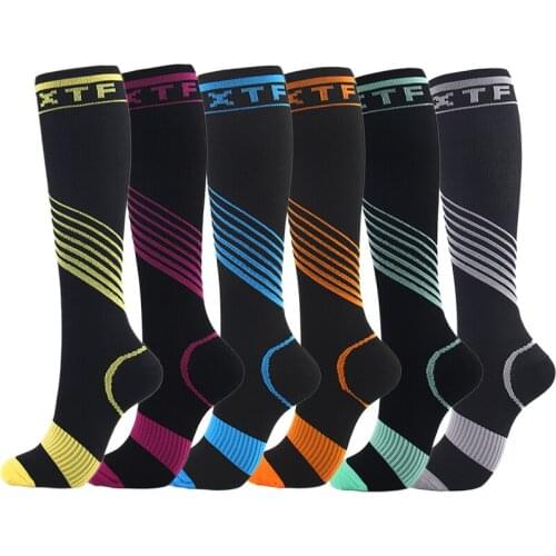 2020 New Unisex Compression Stockings Long Sox Strip Pressure Varicose Vein Stockings Knee Support Stretch Pressure Circulation