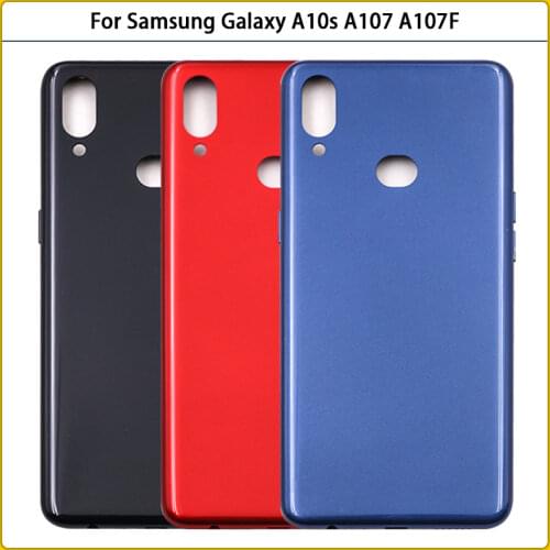 10PCS For Samsung Galaxy A10s A107 A107F A107FD A107M Plastic Housing Case Battery Back Cover Back Door Logo Replace