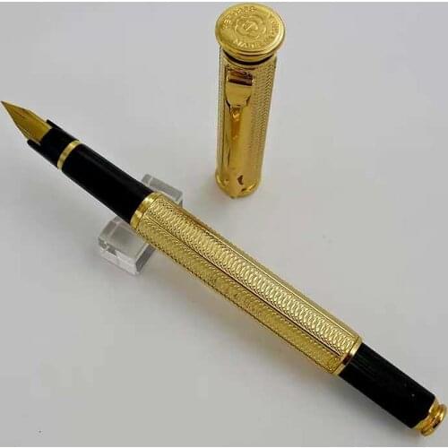 Old Stock Hero Fountain Pen Metal Ink Pen Hexagonal Cap Fine Nib Business Stationery Office school supplies Writing Gift