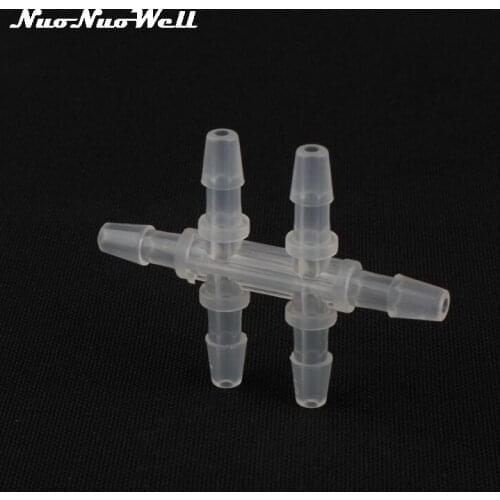 8pcs NuoNuoWell 4mm 5mm 6mm Water Pipe Hose PE Equal Six Ways Connector for Aquarium System Air Pump Environmental Hose Fittings
