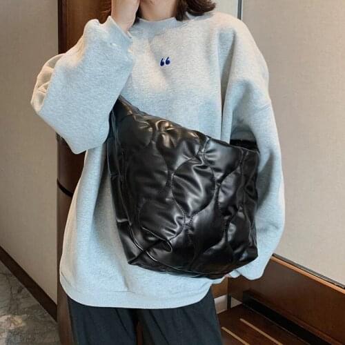 Lingge Luxury Brand Handbags 2020 Womens Fashion High Capacity Big Shoulder Bag on Chain Designer Space Cotton Crossbody Purses