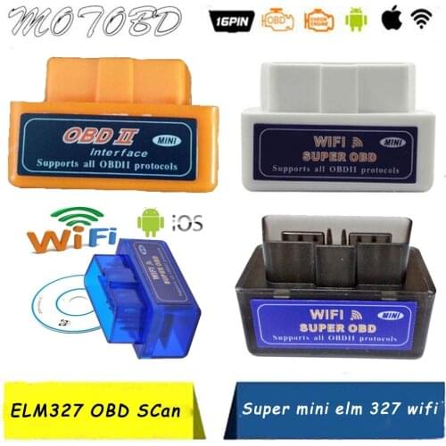 Super Mini ELM327 Bluetooth Wifi OBD2 V2.1 V1.5 Auto Scanner OBDII Car ELM 327 Diagnostic Tool for Android IOS Windows Symbian