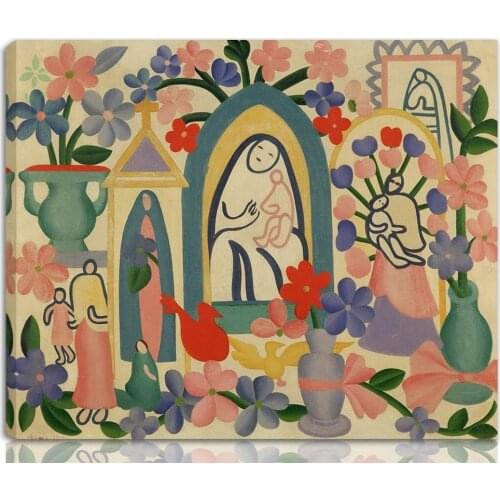 Tarsila Do Amaral Print On Canvas Famous Paintings Fine Art Wall Decor Brazilian Religion