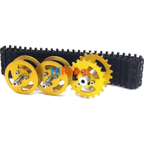 DIY smart tank kit includes metal load-bearing wheels, drive wheels, plastic track