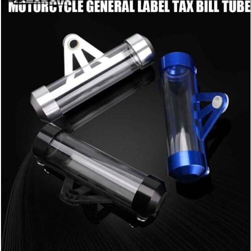 Universal Motorcycle Secure Tube Tax Disc Cylindrical Holder Frame Real With Screwdriver Kit Fits Motorbike Scooter Waterproof