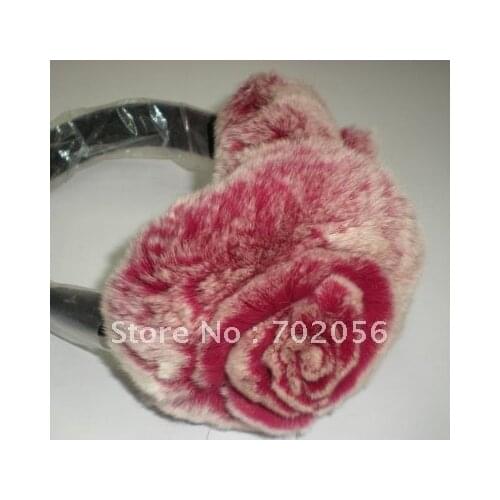 Rex Rabbit Fur Earmuffs Ear Warmer mixed color 5pcs/lot #2325