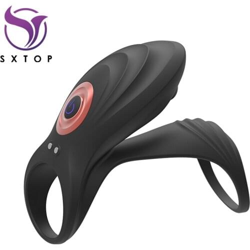 Remote Control Vibrator Ring Penis Cock Vibrator For Men Delay Ejaculation G Spot Clit Vagina Stimulation Adult Sex Toys