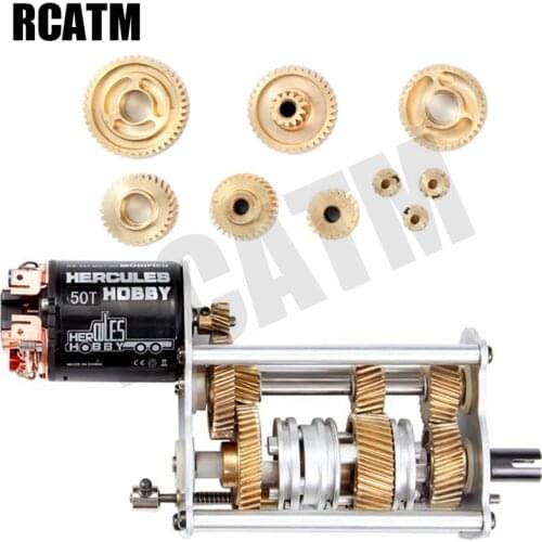 Wave Box Bevel Metal Brass Copper Gear Synchronizer for 1/14 Tamiya RC Car Tow Drag Trailer Truck Man Scania Upgrade Parts