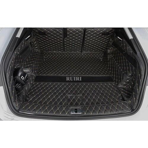 High quality! Full set car trunk mats for Audi Q8 2021 waterproof cargo liner mats boot carpets for Q8 2020-2019,Free shipping
